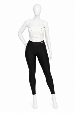 Crop Top Femme à Bretelles avec Lacets– Blanc