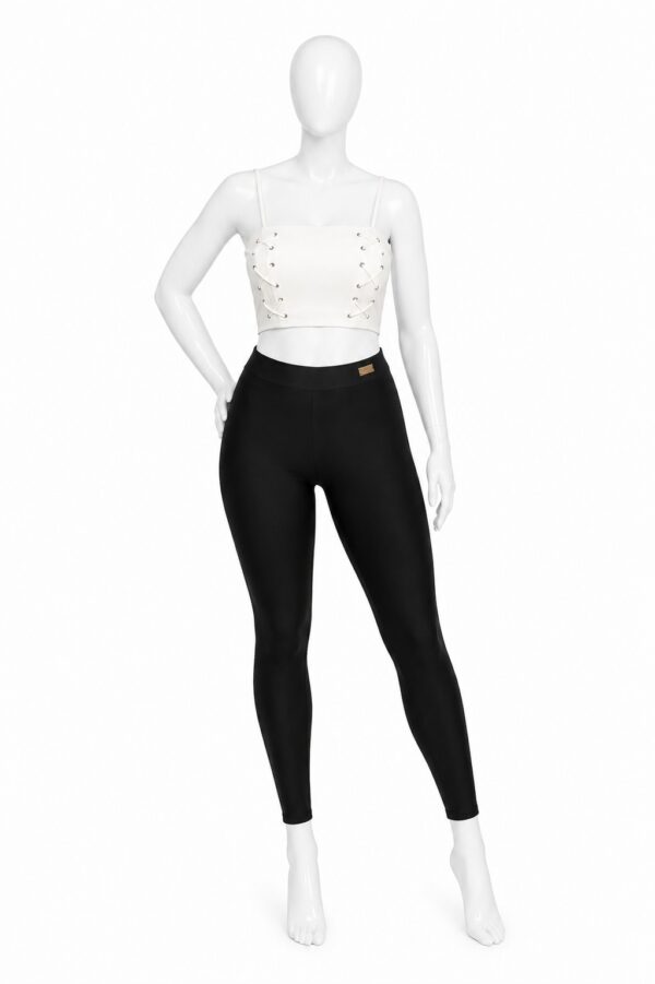 Crop Top Femme à Bretelles avec Lacets– Blanc