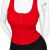 Body Côtelé Femme Dos Ouvert – Rouge