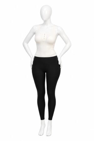 Body Côtelé Sans Manches Femme – Blanc