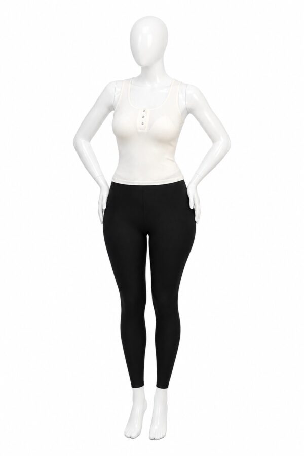 Body Côtelé Sans Manches Femme – Blanc