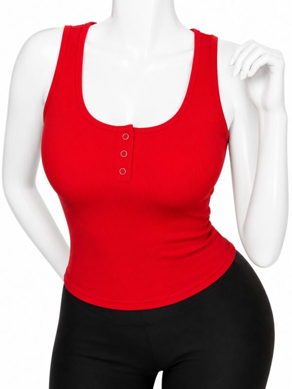 Body Côtelé Femme Dos Ouvert – Rouge