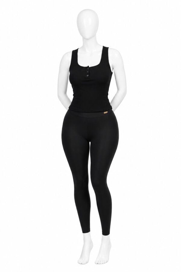 Body Côtelé Femme Dos Ouvert – Noir