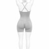 Combinaison Sport Sculptante Femme – Gris Perle