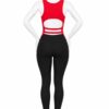 Body Côtelé Femme Dos Ouvert – Rouge