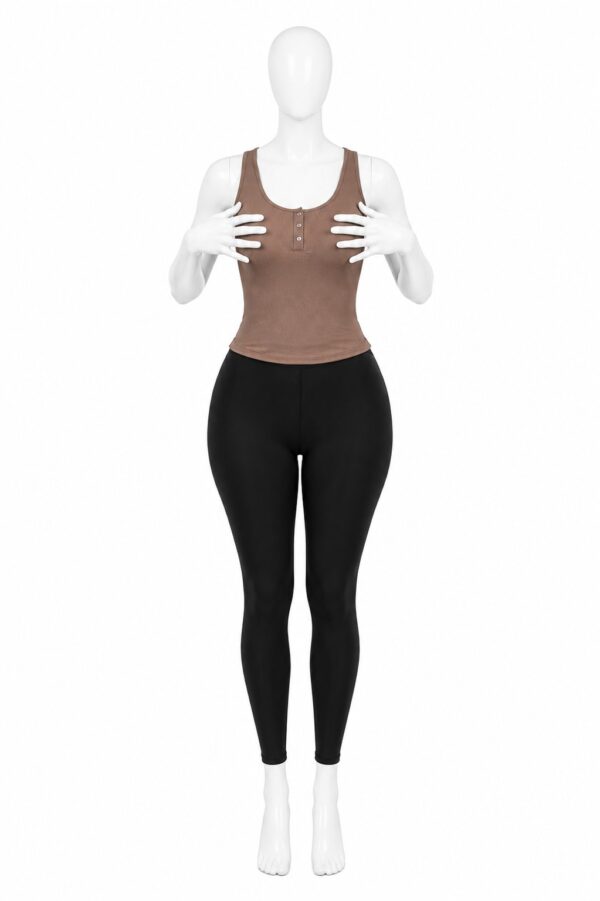 Body Côtelé Femme Dos Ouvert – Café