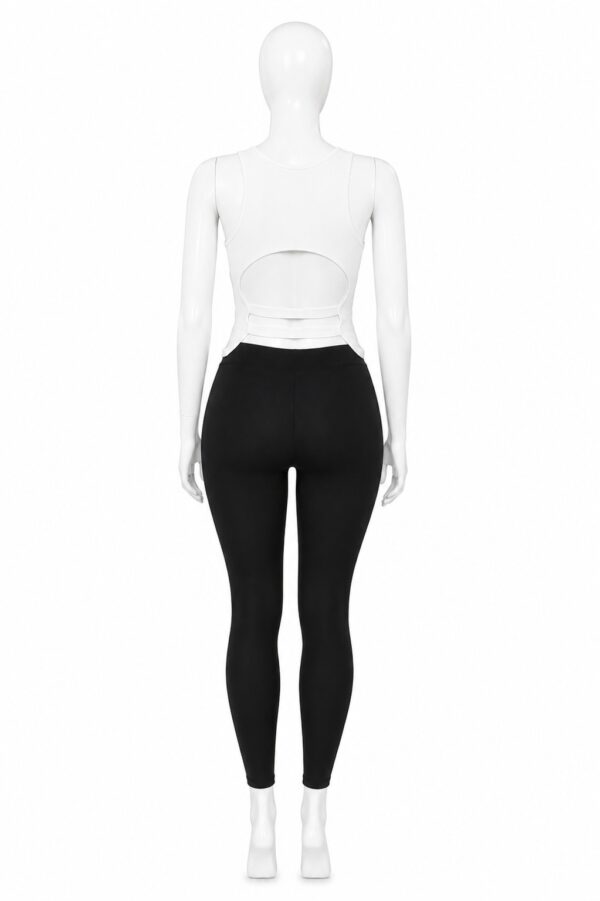 Body Côtelé Sans Manches Femme – Blanc