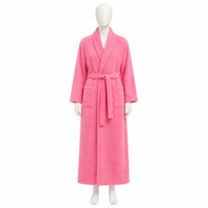 Peignoir Long Rose Douceur à Ceinture Peignoir Long Rose Douceur à Ceinture