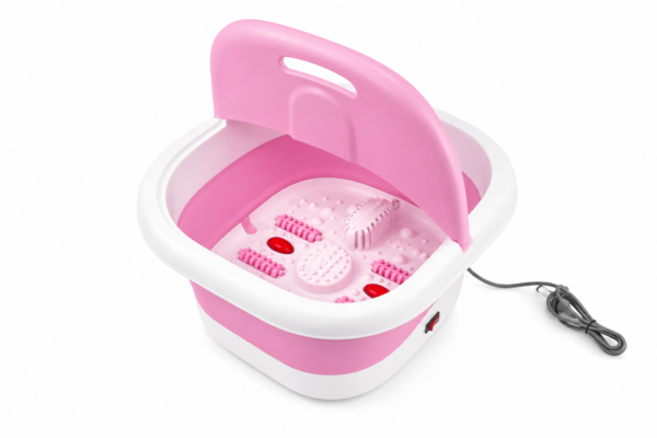 Bain de Pieds Électrique Massant Rose