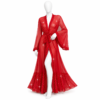 Kimono Transparent Rouge Éclat de Cristal