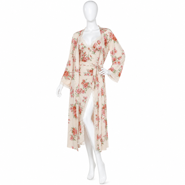 Ensemble de Nuit Beige Rosé Douceur Florale