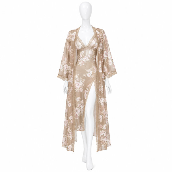 Ensemble 2 Pièces Beige Rosé Élégance Florale