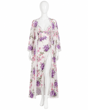 Ensemble 2 Pièces Blanc Fleuri Élégance Romantique