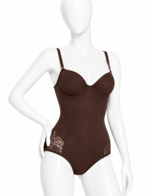 Body Cacao – Body Femme Marron avec Dentelle
