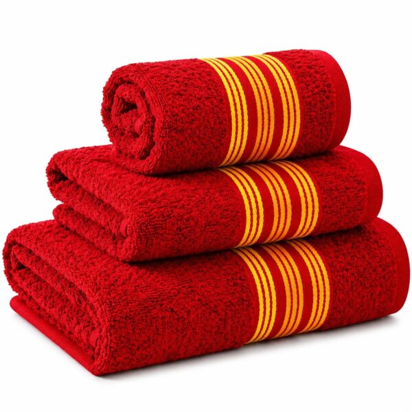 2026/09/613844.jpg Set de Serviettes en Coton Éclat Royal – 3 Pièces