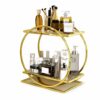 Organiseur cosmétique luxe doré à 2 niveaux